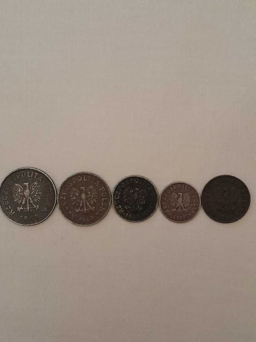 Sprzedam kolekcję 5-ci monet z 1949 miedzionikiel specjalnie wypalane.