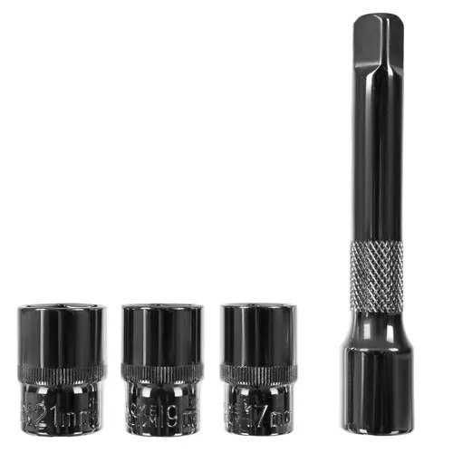 KLUCZ DYNAMOMETRYCZNY 1/2 " Nakładki 3 szt 17,19,21 mm Przedłużka