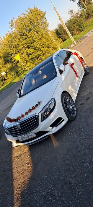 Auto do ślubu Mercedes S AMG biały