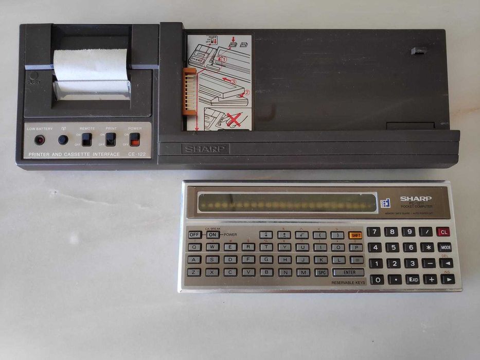 Sharp PC-1211 Pocket Computer with CE-122 Printer and Cassette Interface64297675356418121
