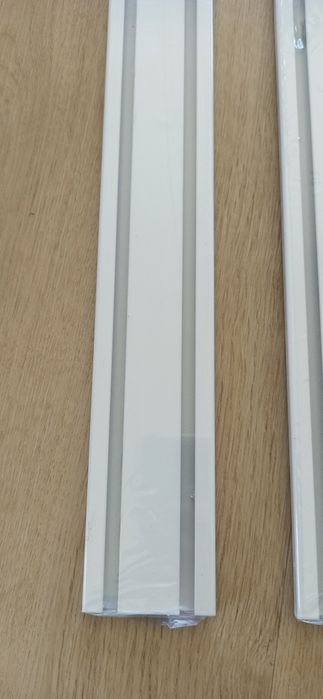 Karnisz, szyna metalowa  płaska podwójna, żabki, Voppi