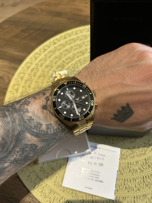 Zegarek Emporio Armani AR5857 złoty