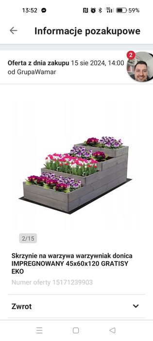 Sprzedam donice drewnianą