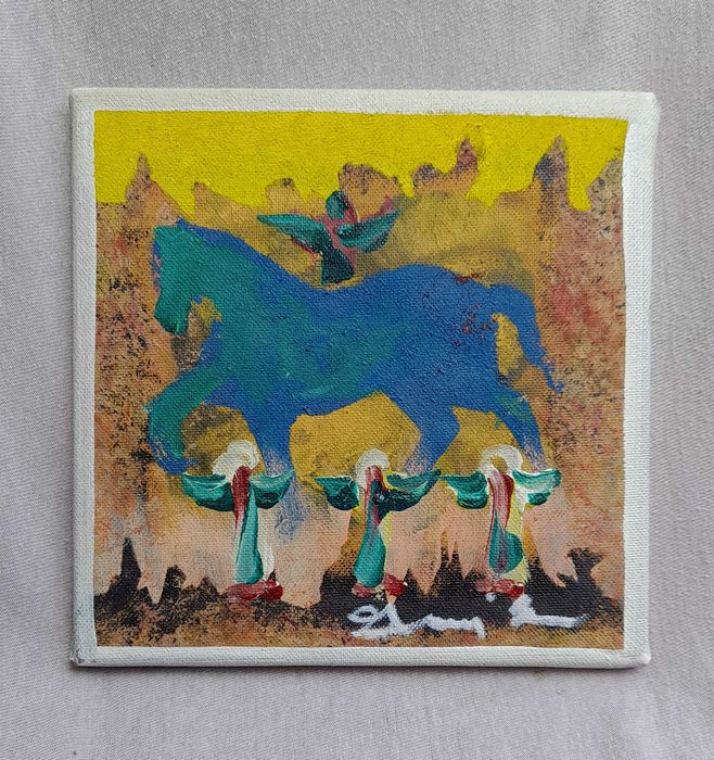 „Pejzaż”, 20×20 cm, Leon Maciej Matschay