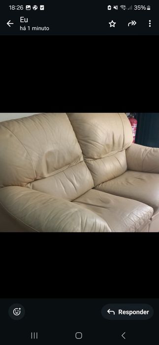 Sofa 2 lugares em.pele