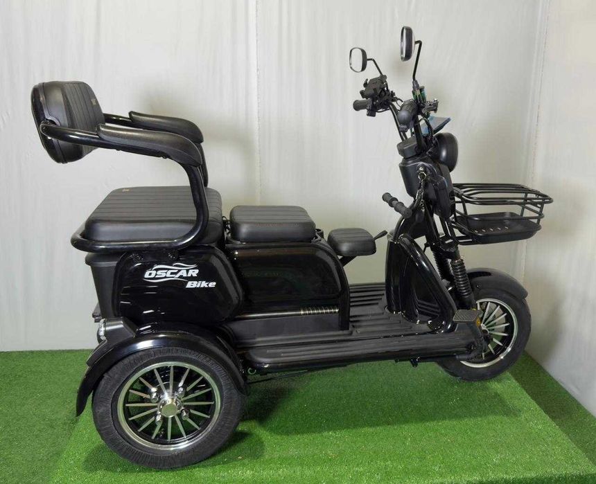 Електроскутер OSCAR Bike 72V/20Ah/1200W чорний триколісний