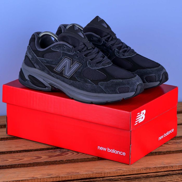 (2045) Термо осінь-зима кросівки New Balance 2010 (41-46) сірі з чорним нб ню беленс NB