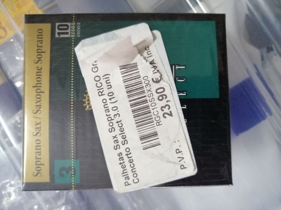 Rico Select Jazz Saxophone Soprano Reeds Box 3 Hard/Grand Concert 364176302279937123