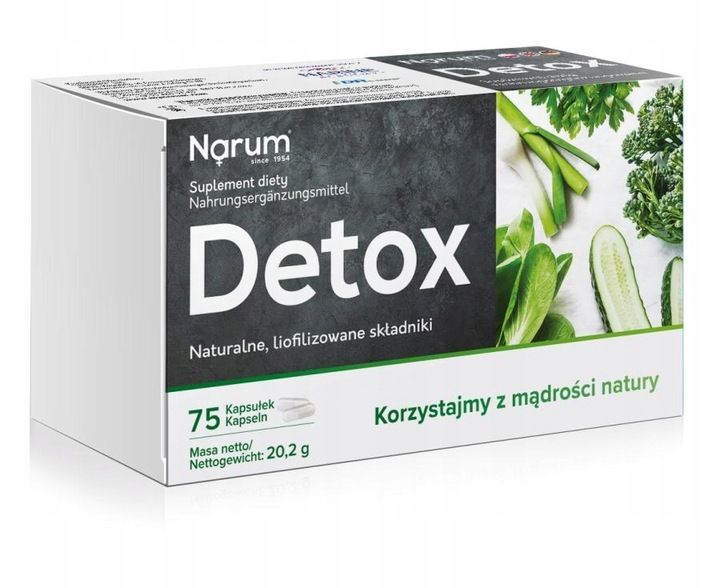 narum detox probiotyk narine pełna kuracja 75 kapsułek