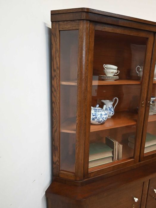 kątnik dębowy art deco witryna s043012