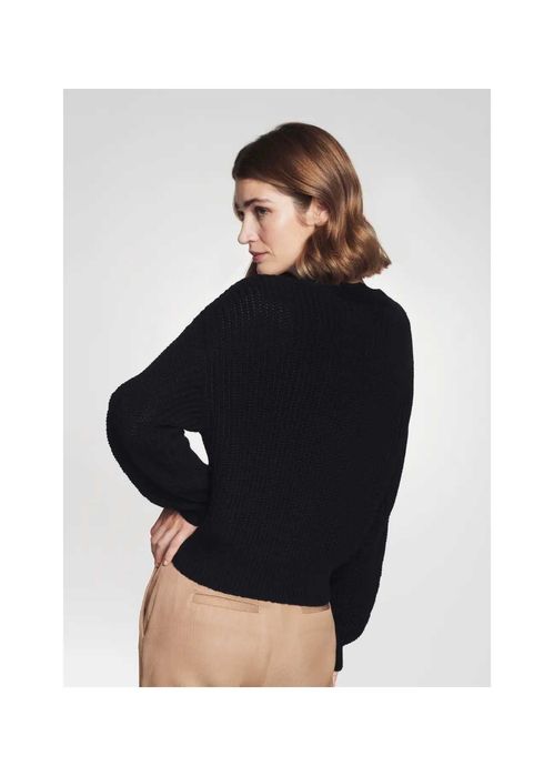 sweter Ochnik M 38 L 40 czarny angora oversize