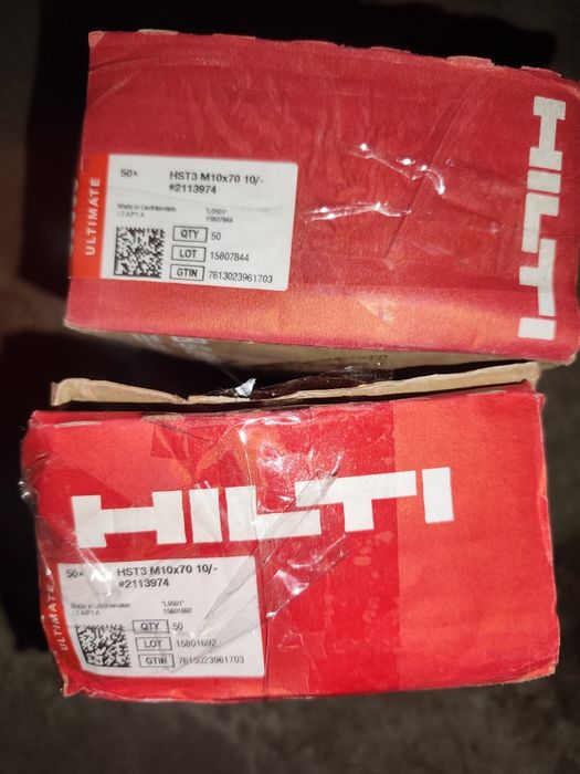 Kotwy segmentowe HILTI HST3 M10x70 10/- #2113974 – Paczka 50 szt.