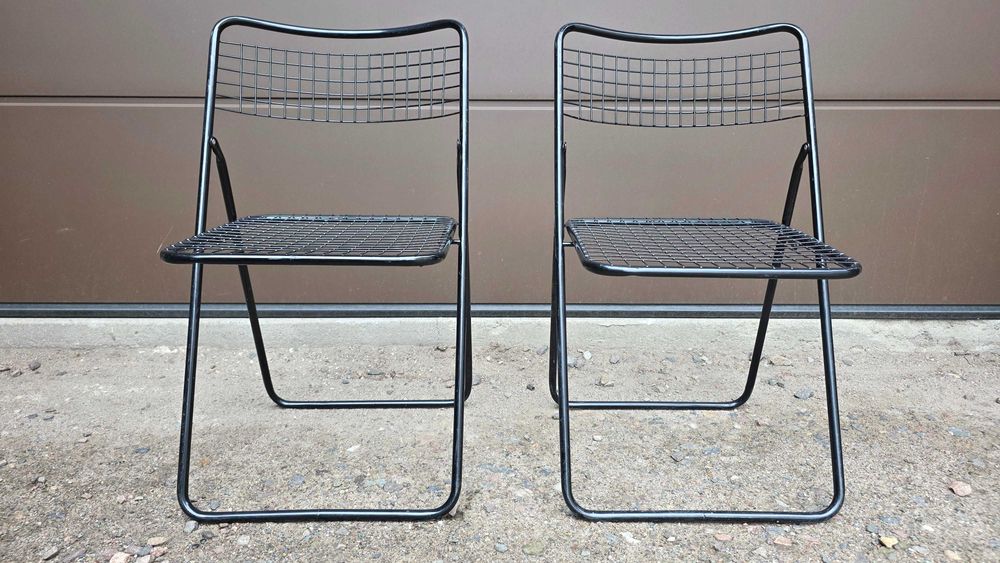 Klasyk IKEA: Krzesła Składane „Ted Net” – Proj. Niels Gammelgaard .Lata 70/80