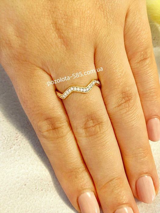 Позолоченное Кольцо "Фигурные Вырезы" р.18 (Разные Модели). Позолота