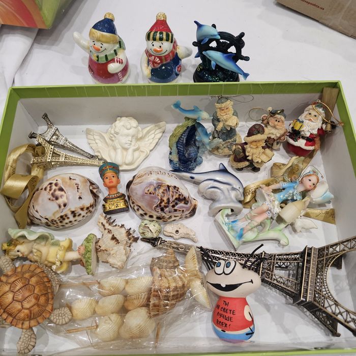 Сувениры с моря, ракушки, париж, крым, статуэтки