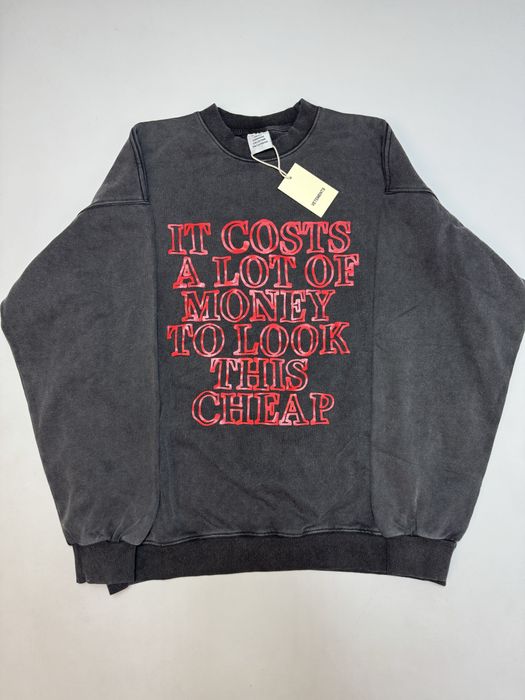 Світшот Vetements Very Expensive Washed black M L худі balenciaga