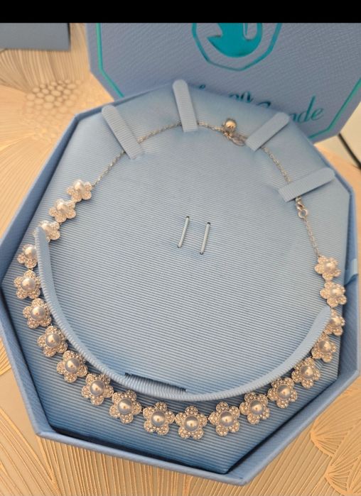 Naszyjnik Swarovski Ariana Grande perły kryształy