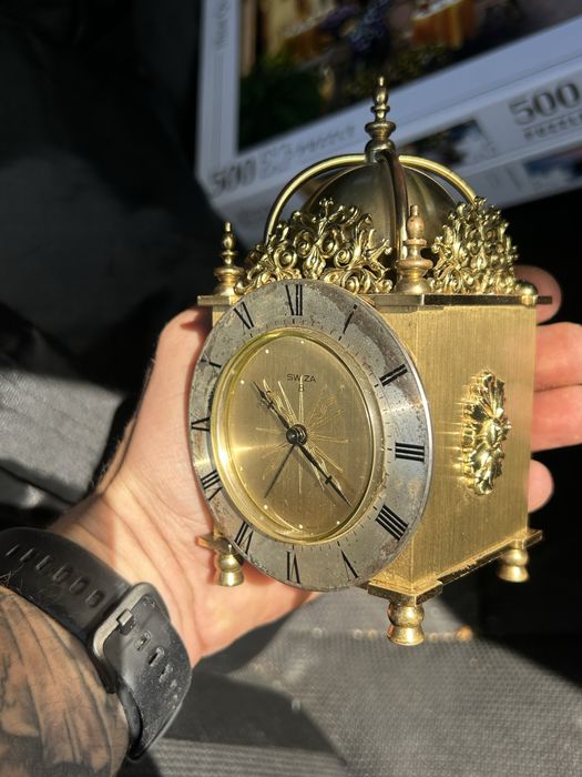Zegarek zegar alarm budzik Swiza 8 ANTYK