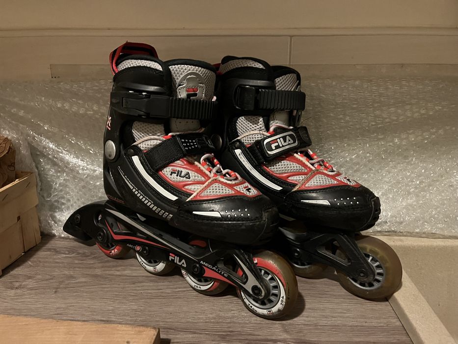 ROLKI FILA megalite regulowane 32-35 łyżworolki kółks silikonowe