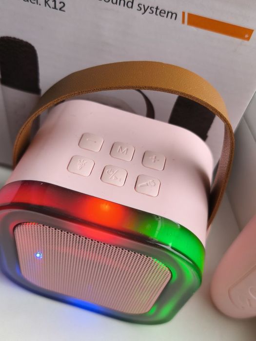 Караоке детское с LED подсветкой,з 2 микрофоном