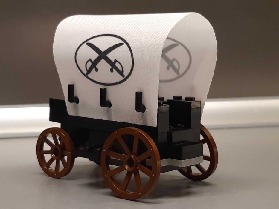 NOWA drukowana plandeka do LEGO Western 6716 biała custom