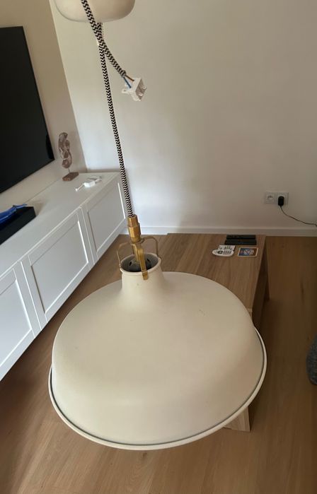 Lampa wisząca Ikea Ranarp 38cm kremowy