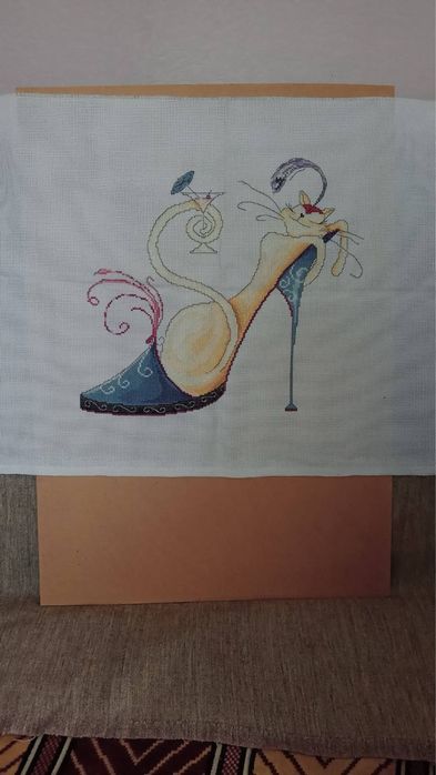 Картина вишита хрестиком, без рами (34х30)