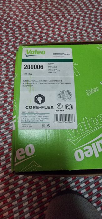 Altrenador valeo referência 14v 70a opel