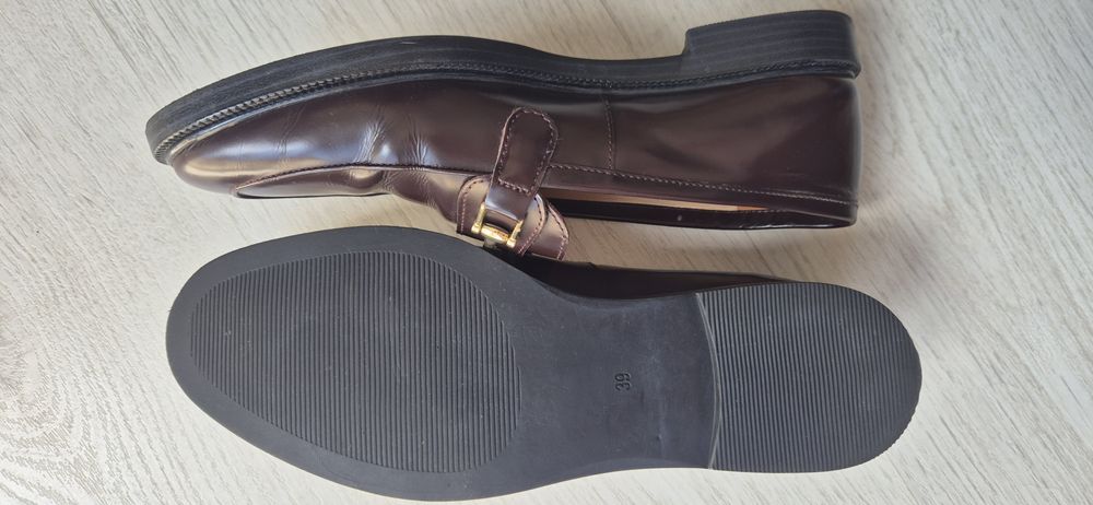 Mocassins pele bordô H&M