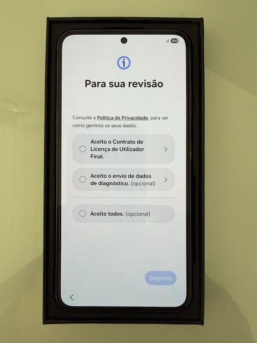 Samsung S23 - 256GB - Preto + Caixa + Cabo