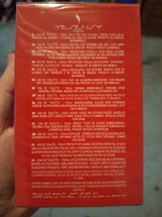Perfume Masculino YESENSY – Red Cloub (100ml) – Novo e Selado