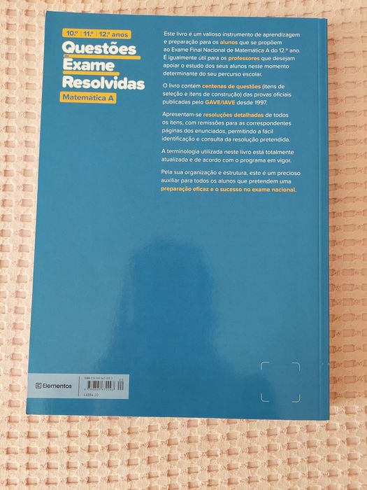 Livro Questões de Exame Resolvidas Matemática A