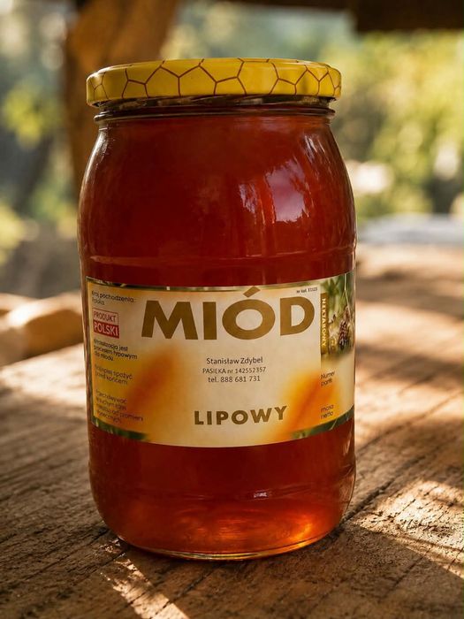 Miód lipowy 100% naturalny – tegoroczny zbiór | Polska pasieka