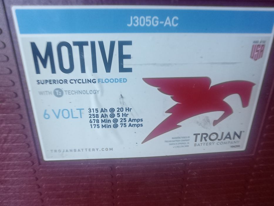 BATERIAS SOLARES DE SUPERIOR QUALIDADE trojan 6 v 390 amp