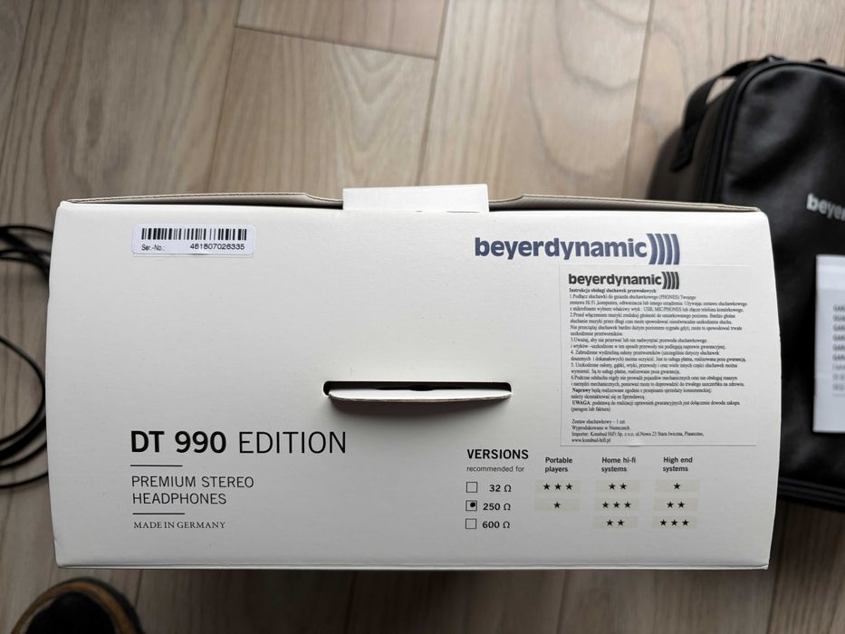 Słuchawki Bayerdynamic DT 990 Edition  250Ohm - stan idealny
