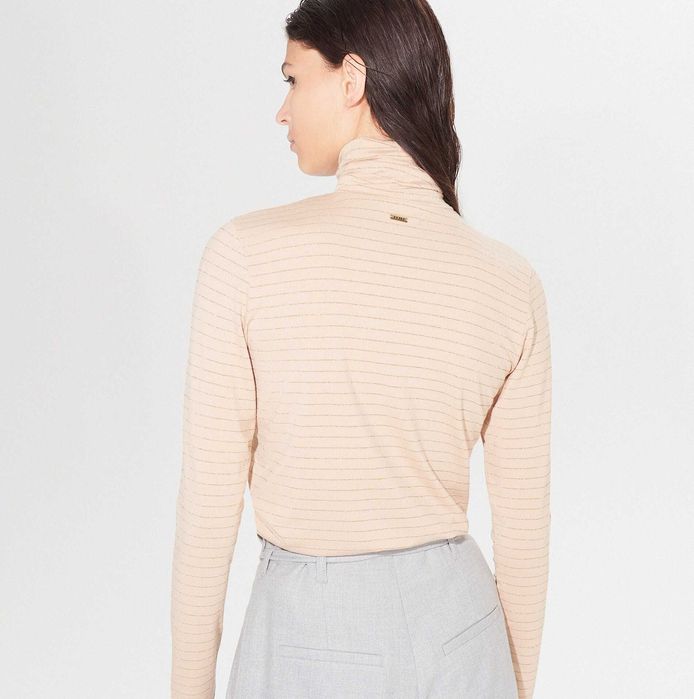 Bluzka z golfem beżowa Mohito