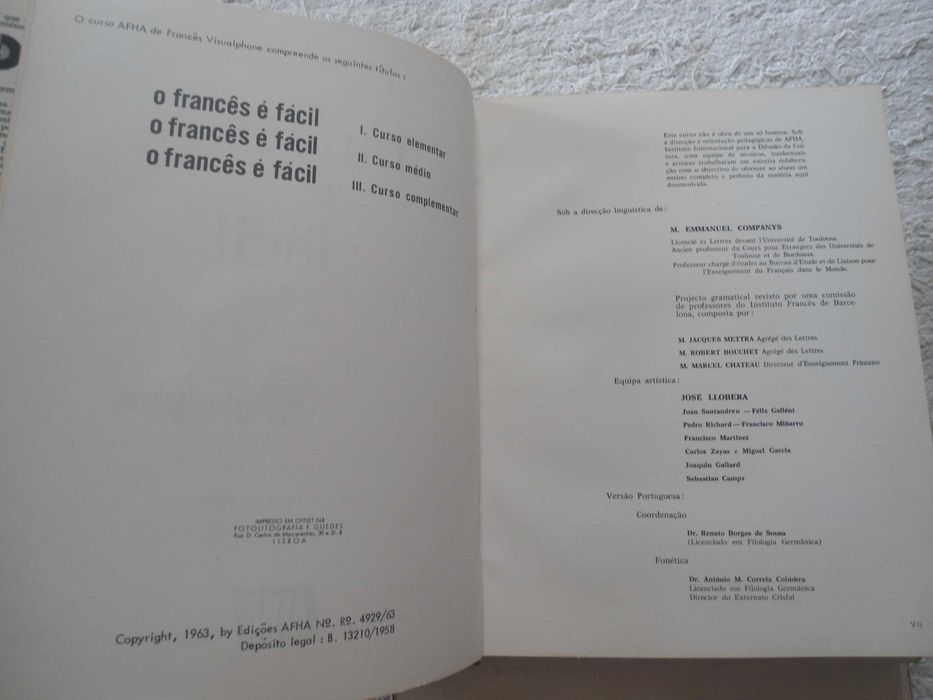O  Francês é fácil - Edições AFHA (1963)