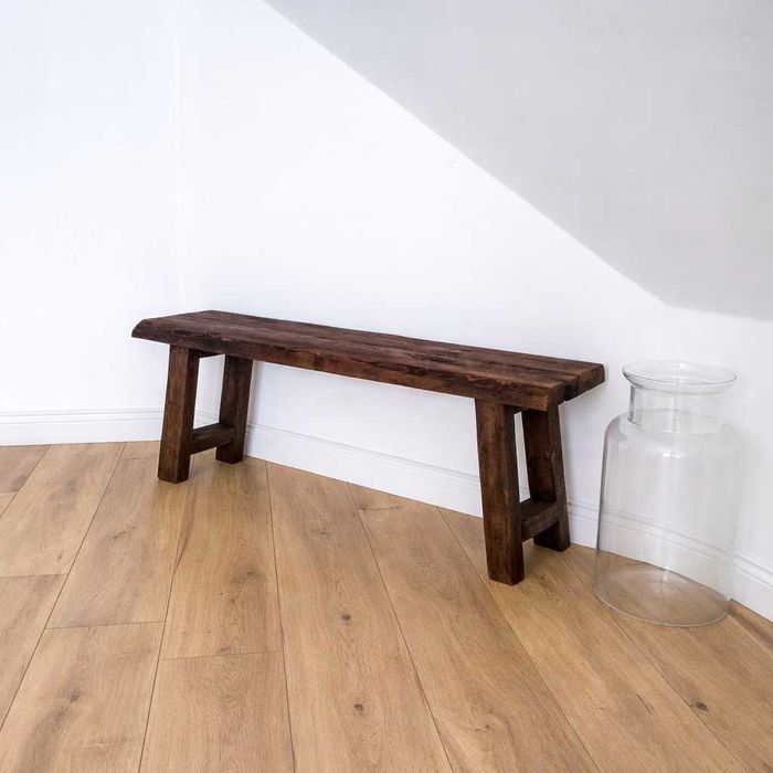 Ręcznie robiona ławka z litego drewna | styl rustykalny  farmhouse