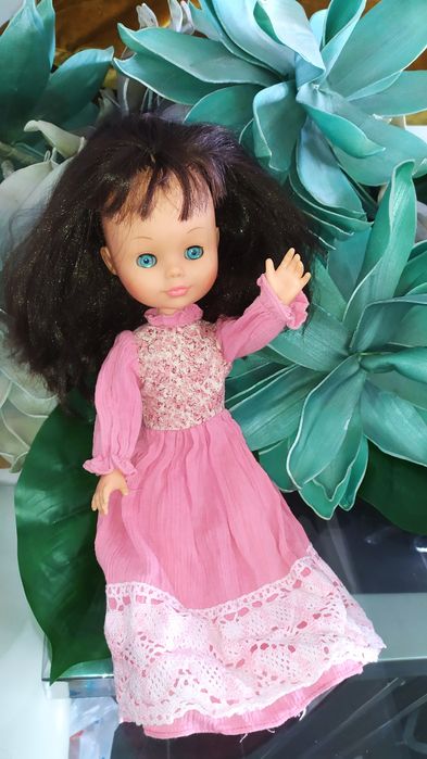 Boneca antiga EFFE anos 60+ vestido e sapatos nancy ibicenca anos 70