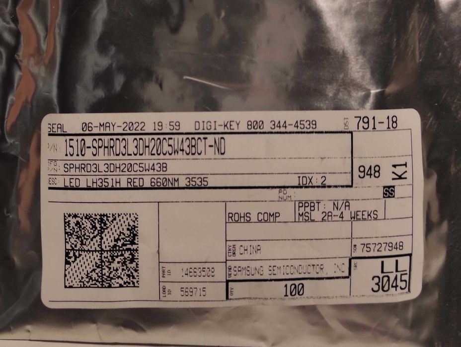Топові світлодіоди для рослин LM301H, LH351H, UV, SSL150 730nm
