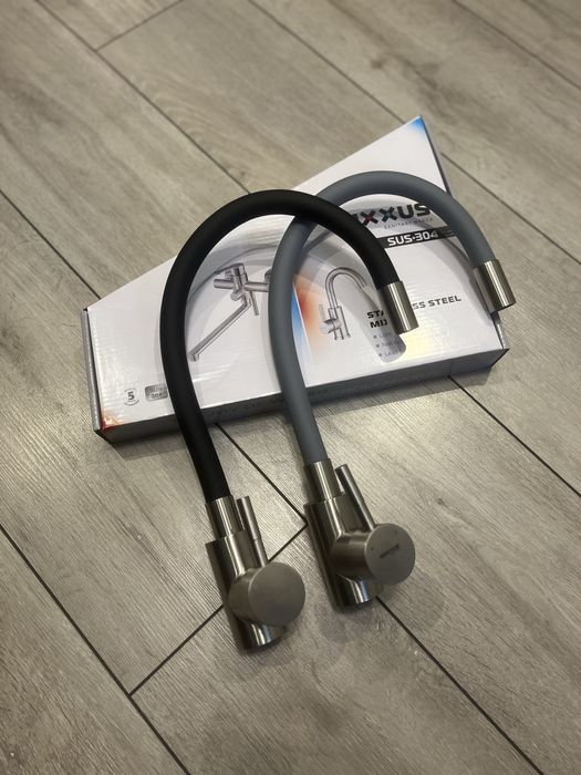 Кран на кухню Mixxus SUS | силіконовий | чорний | сірий | нержавійка