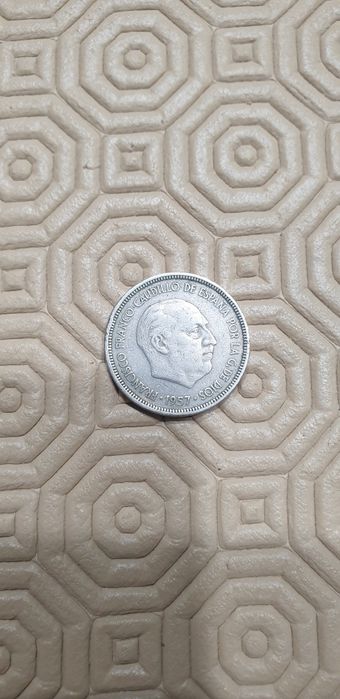 Moeda 5 pesetas de 1957