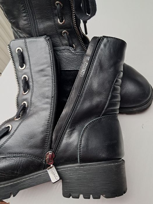 Botki czarne skóra nr38"GOE"