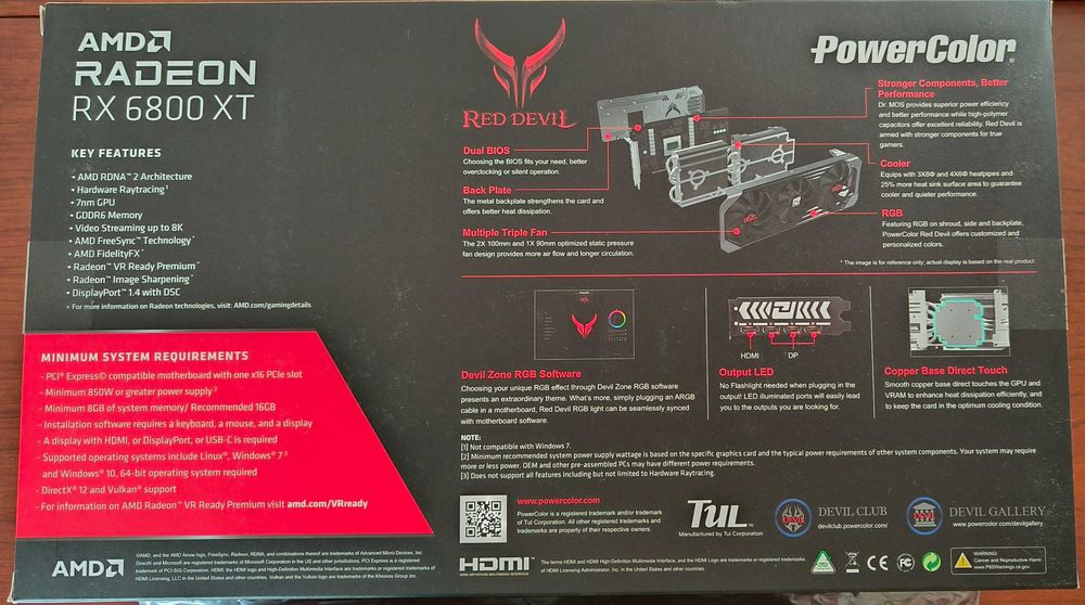 AMD Radeon RX6800XT 16GB GDDR6 (POWERCOLOR Red Devil)64738491749379123