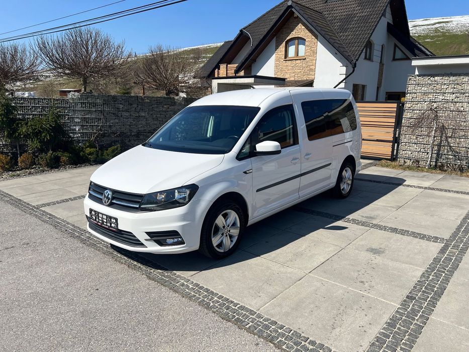 Volkswagen Caddy Maxi, Long, 7 osobowy, automat DSG, czujniki, skóra, bluetooth!