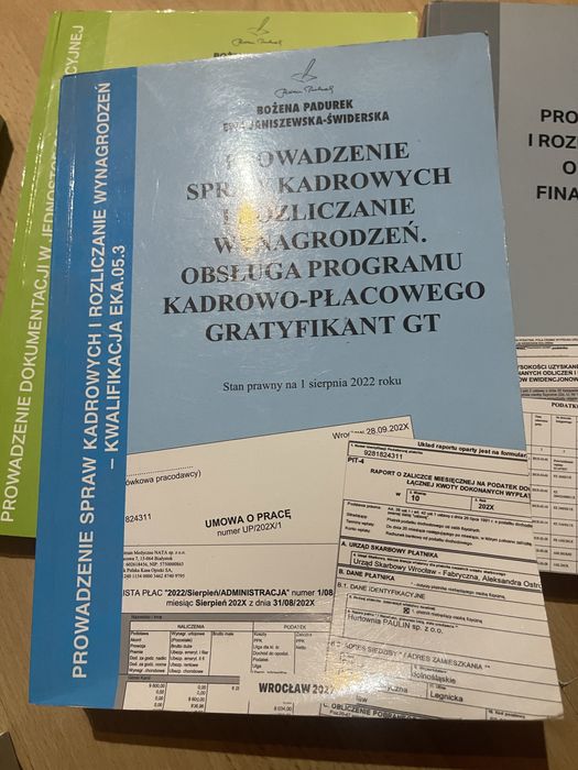 Ksiazka technik rachunkowsci, rechnik ksiegowosci, kadry i place