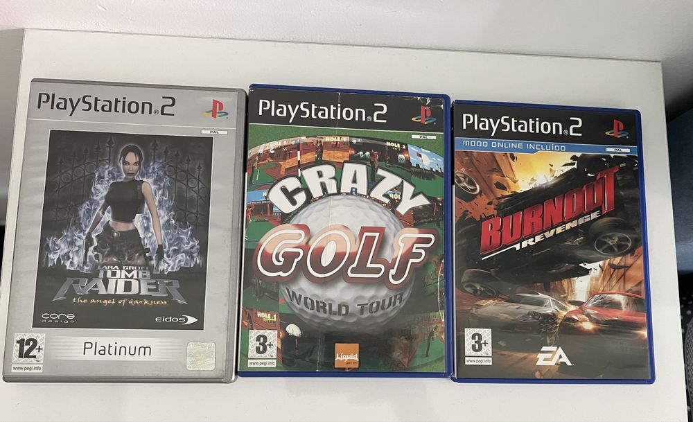 Jogos PS2 - Burnout, TNT, Crasy Golf etc