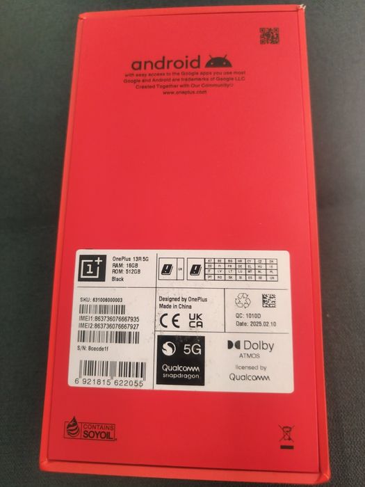 One plus 13R,  16/512 GB wersja globalna