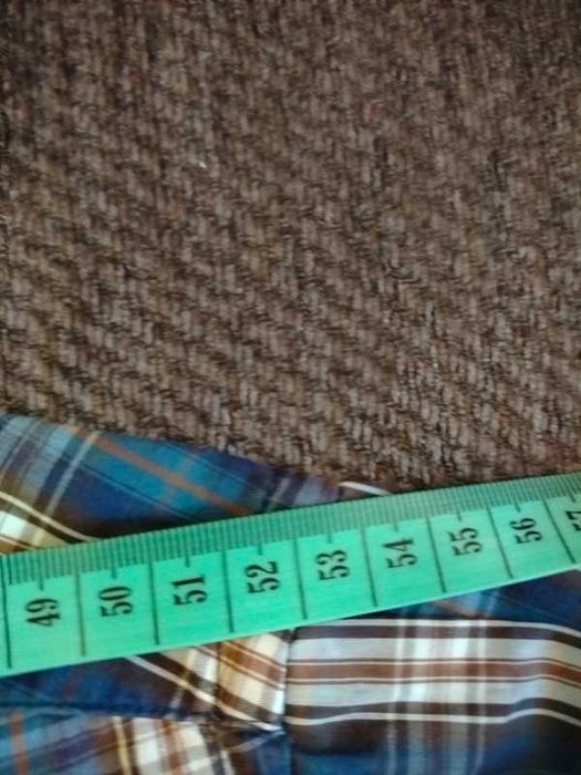 Tchibo koszula męska w niebieską kratę z długim rękawem r. XXL 45-46