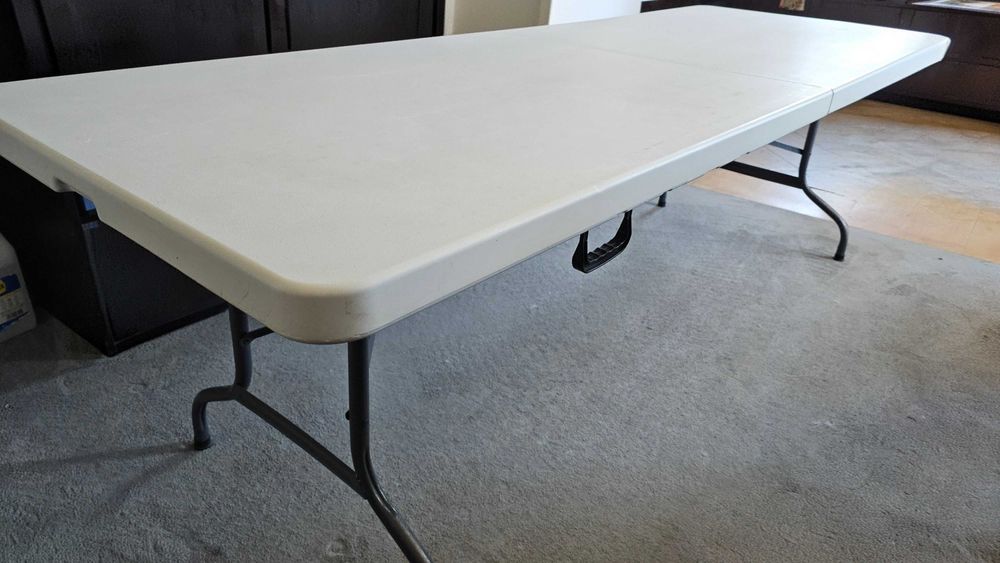 Stół cateringowy biały 240 x 85 cm